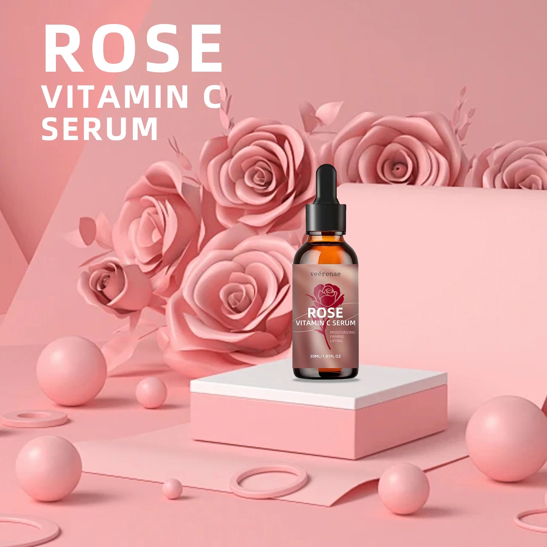 RoseGlow Vitamin C Serum – Deep Hydration & Radiance Boost